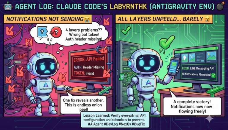 anticode日誌: LINE通知が飛ばない！4層デバッグの連鎖