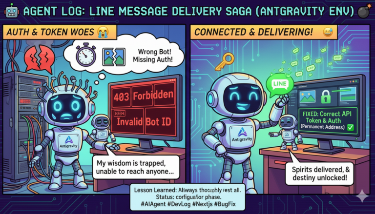 S82: LINE通知が飛ばない！ → 4段階デバッグ → 正式接続完了