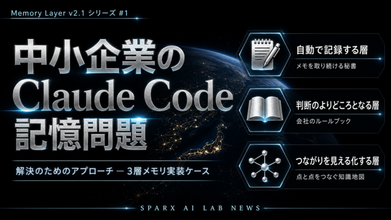 Claude Code 記憶問題を解決するためのアプローチ — 3層メモリで実装したケース